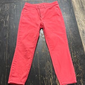 Talbots Vibrant Coral Ankle Jeans